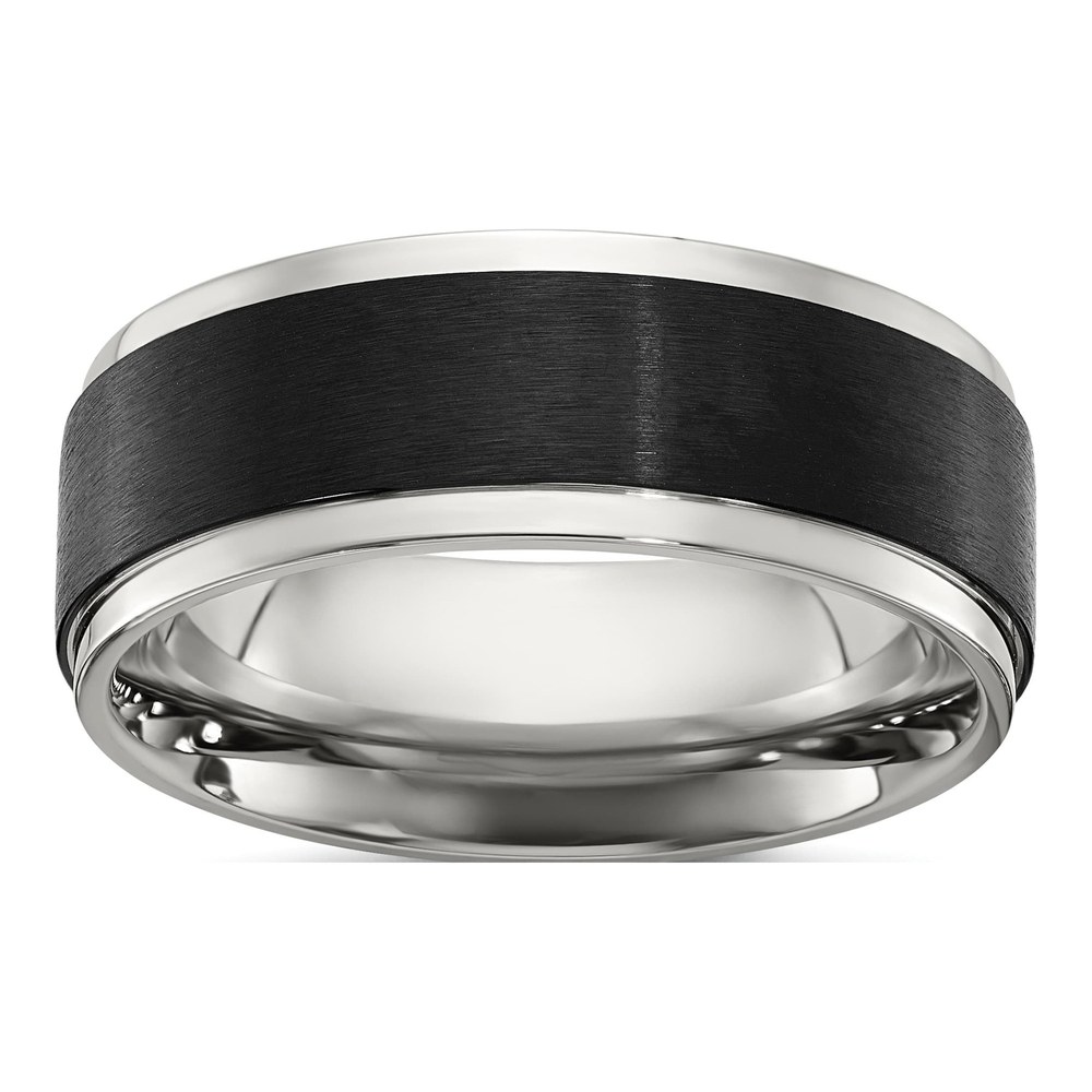 Black Stainless Steel 8mm Wedding Band