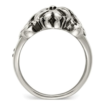 Men's Stainless Steel CZ Jesus Ring – view 4
