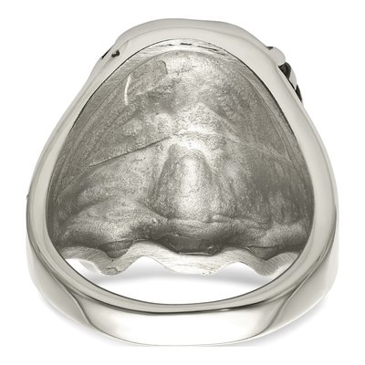 Men's Stainless Steel CZ Jesus Ring – view 7