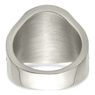 Men's Stainless Steel Cross Shield Ring – view 6
