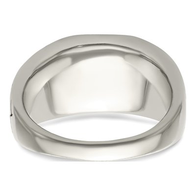 Men's Stainless Steel Crystal Cross Ring – view 7