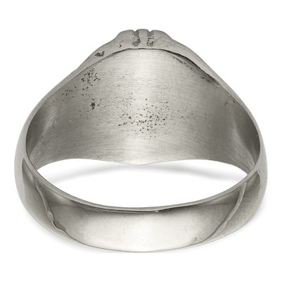 Men's Stainless Steel Antiqued Lion Head Ring – view 7