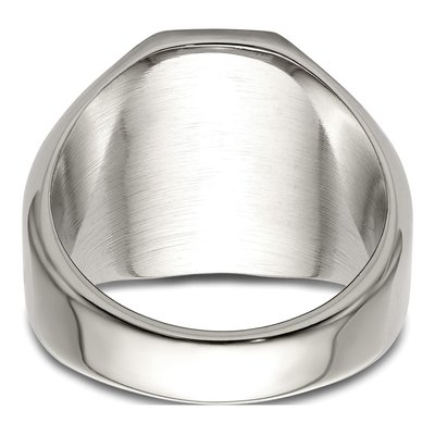 Men's Stainless Steel & 14K Gold Lion Head Ring – view 6