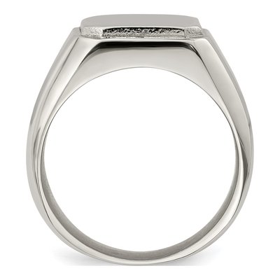 Men's Stainless Steel Signet Ring – view 3