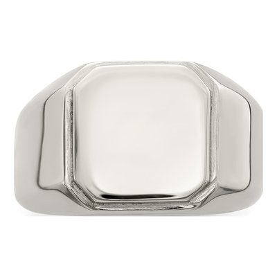 Men's Stainless Steel Signet Ring – view 5