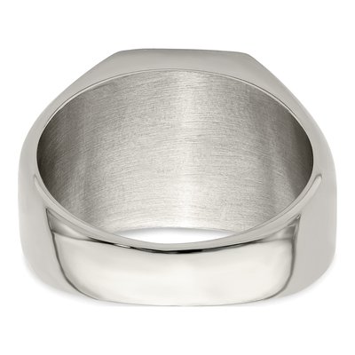 Men's Stainless Steel Signet Ring – view 6