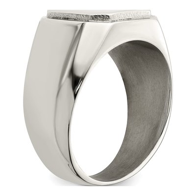 Men's Stainless Steel Signet Ring – view 7