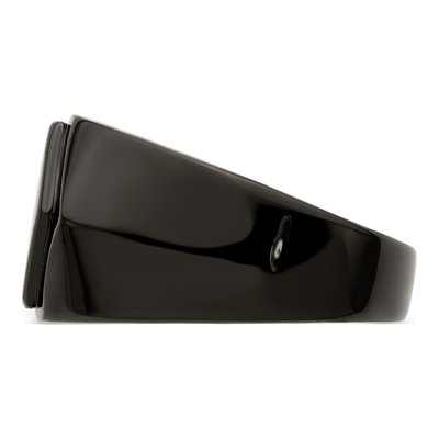 Men's Black Stainless Steel Signet Ring – view 4