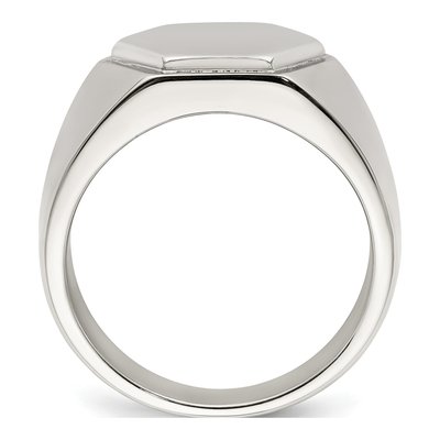 Men's Stainless Steel Signet Ring – view 3