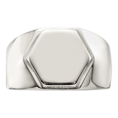 Men's Stainless Steel Signet Ring – view 5