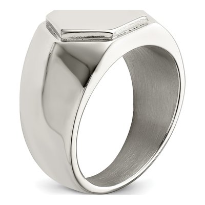Men's Stainless Steel Signet Ring – view 7