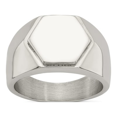 Men's Stainless Steel Signet Ring