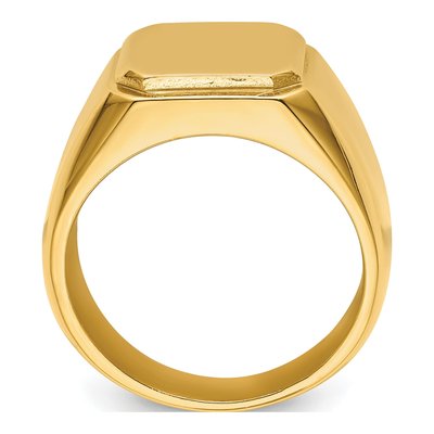 Men's Stainless Steel IP Signet Ring – view 3