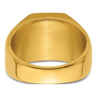 Men's Stainless Steel IP Signet Ring – view 4