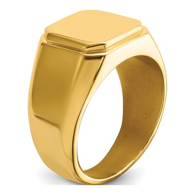 Men's Stainless Steel IP Signet Ring – view 7