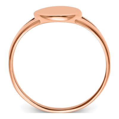 Stainless Steel IP Oval Disc Ring – view 3