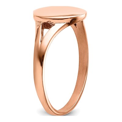 Stainless Steel IP Oval Disc Ring – view 7
