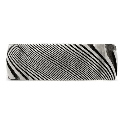 Damascus Steel 8mm Damascus Wedding Band – view 4