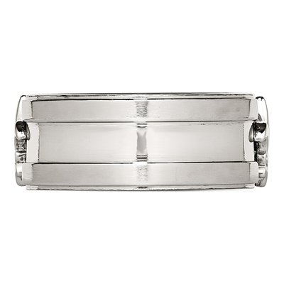 Stainless Steel 10mm Fleur de Lis Wedding Band – view 5