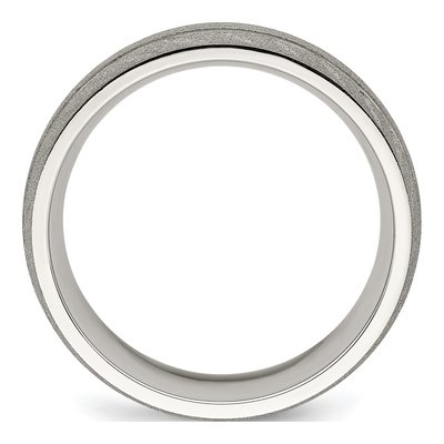 Stainless Steel 8mm Wedding Band – view 2