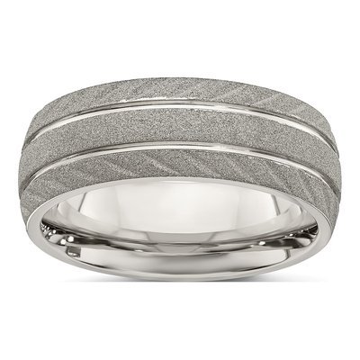 Stainless Steel 8mm Wedding Band