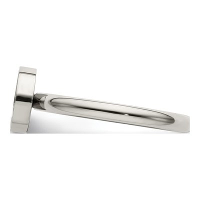 Stainless Steel CZ Circle Ring – view 4