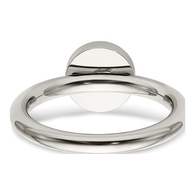Stainless Steel CZ Circle Ring – view 6