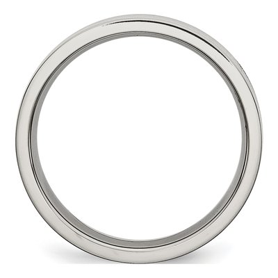 Stainless Steel 5mm Flat Wedding Band – view 4