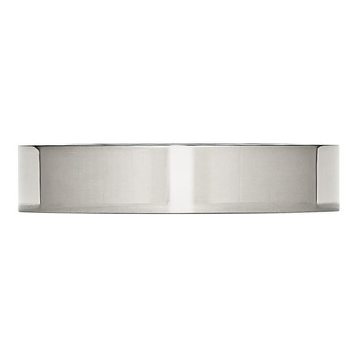 Stainless Steel 5mm Flat Wedding Band – view 6