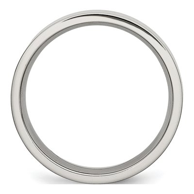 Stainless Steel 6mm Flat Comfort-Fit Wedding Band – view 5