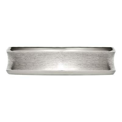 Stainless Steel 6mm Concave Beveled Wedding Band – view 5