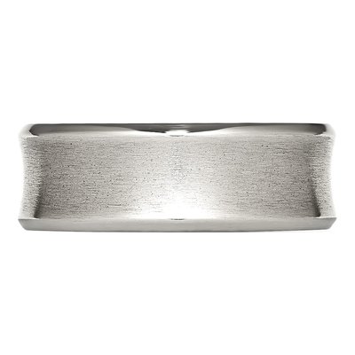 Stainless Steel 8mm Concave Wedding Band – view 4