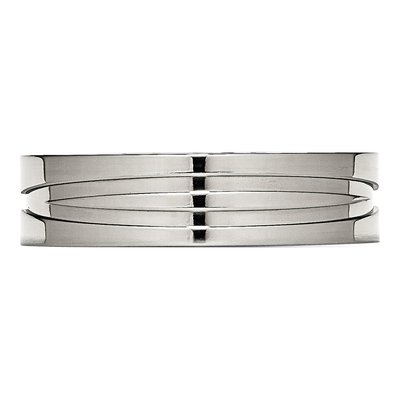 Stainless Steel 6mm Grooved Wedding Band – view 4