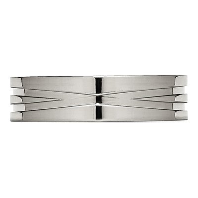 Stainless Steel 6mm Grooved Wedding Band – view 5