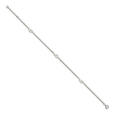Stainless Steel Hearts Anklet – view 4