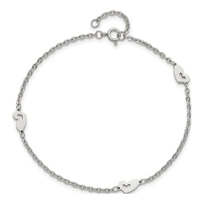 Stainless Steel Hearts Anklet – view 6