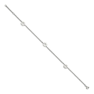 Stainless Steel Flower Anklet – view 4