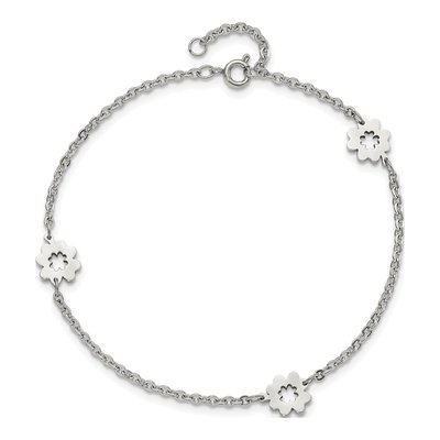Stainless Steel Flower Anklet – view 6
