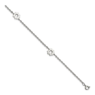 Stainless Steel Flower Anklet
