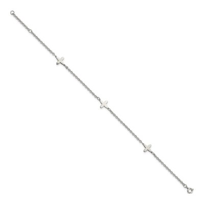 Stainless Steel Cross Anklet – view 4