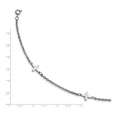 Stainless Steel Cross Anklet – view 5