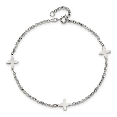 Stainless Steel Cross Anklet – view 6