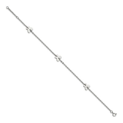 Stainless Steel Butterfly Anklet – view 4