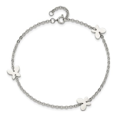 Stainless Steel Butterfly Anklet – view 6