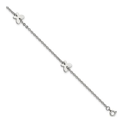 Stainless Steel Butterfly Anklet