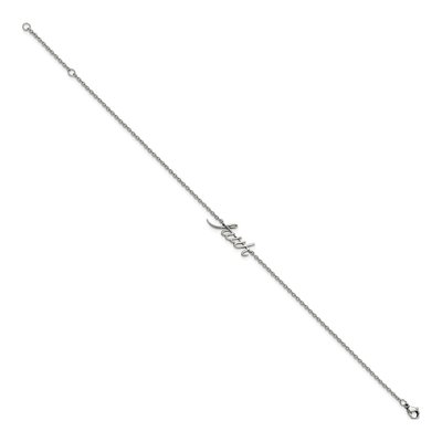 Stainless Steel Faith Anklet – view 3