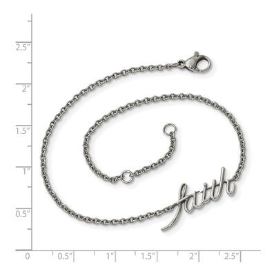 Stainless Steel Faith Anklet – view 6