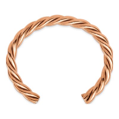 Stainless Steel Twisted Cuff Bracelet – view 4
