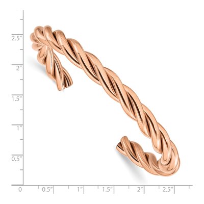 Stainless Steel Twisted Cuff Bracelet – view 5