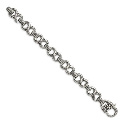 Men's Stainless Steel 15mm Infinity Fancy Link Chain Bracelet – view 4